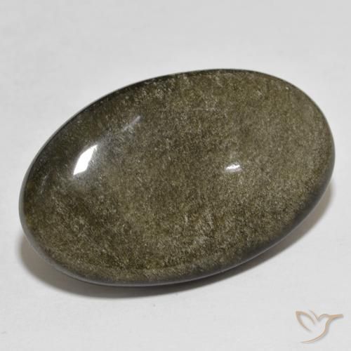 27.98克拉天然黑曜石，椭圆形切割，不透明