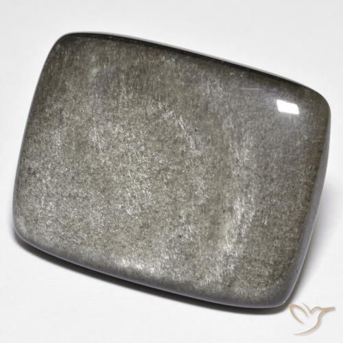 29.71ct 天然 灰黑色 黑曜石, 软垫, 不透明