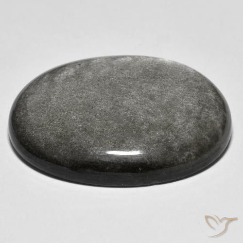 30.48克拉天然黑曜石，椭圆形，不透明