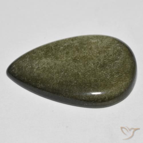 21.49克拉天然黑曜石，梨形，不透明