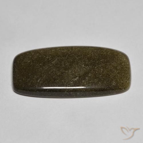 9.53克拉天然黑色黑曜石，垫形剪裁，24.4×13.2毫米，不透明