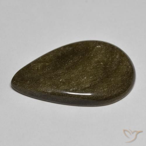 13.36克拉天然黑曜石，梨形，不透明