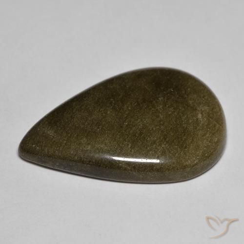 15.24克拉天然黑曜石，梨形，不透明