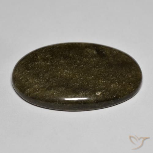 30.83克拉天然黑曜石，椭圆形，不透明