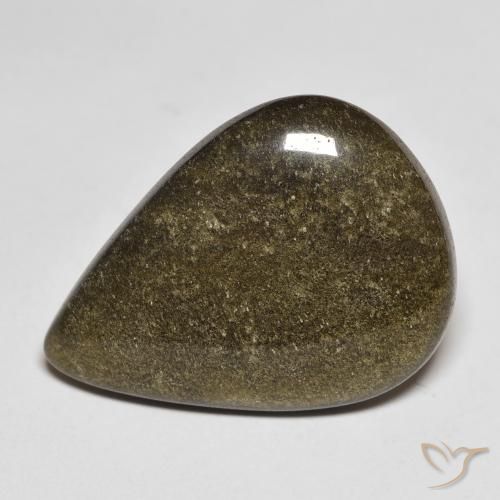 9.59克拉天然黑曜石，梨形，不透明