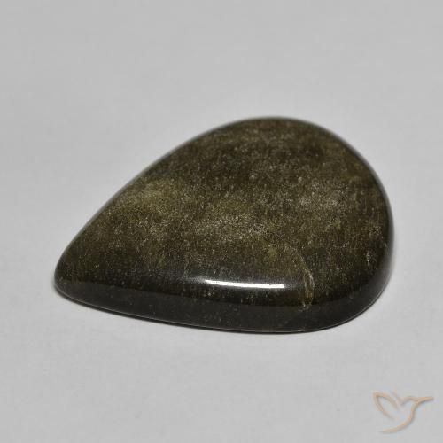 21.20克拉天然黑曜石，梨形，不透明