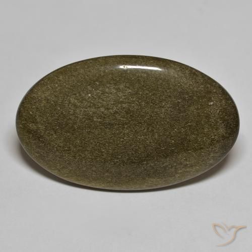 20.97ct 天然 黑色带金色光泽 黑曜石, 椭圆形, 不透明