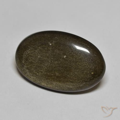 13.63克拉天然黑曜石，椭圆形，不透明