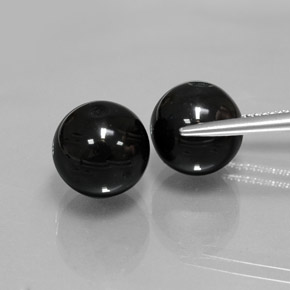 天然黑色缟玛瑙，球形，10.20毫米，不透明