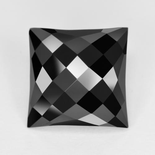 4.94克拉天然黑色缟玛瑙，方形，11.7×11.6毫米，不透明