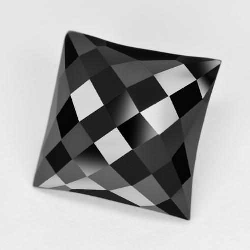 4.94克拉天然黑色缟玛瑙，方形，11.7×11.6毫米，不透明
