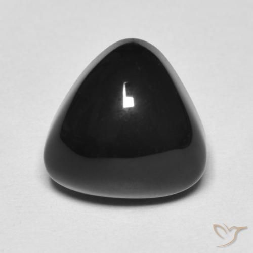 3.35ct 天然 黑色 缟玛瑙, 胖三角形, 不透明