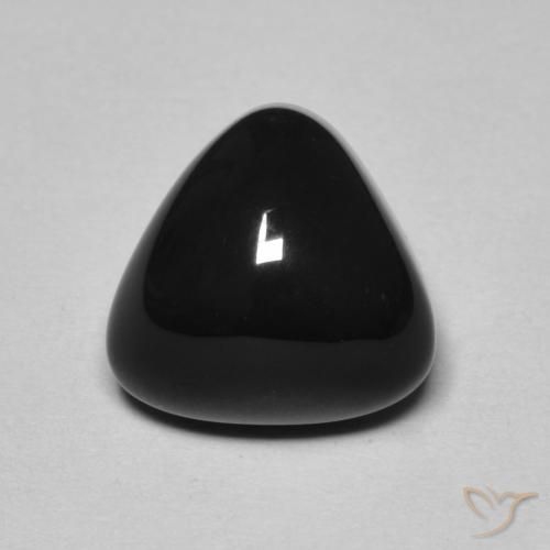 3.30ct 天然 黑色 缟玛瑙, 胖三角形, 不透明