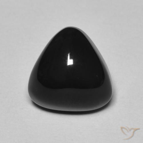 3.16ct 天然 黑色 缟玛瑙, 胖三角形, 不透明