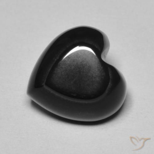 4.30ct 天然 黑色 缟玛瑙, 心形, 不透明
