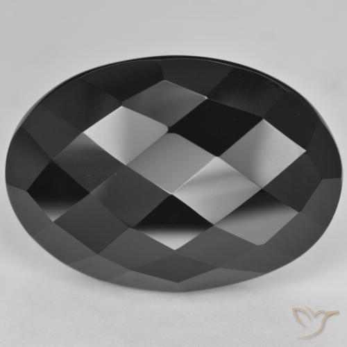 33.29ct 天然 黑色 缟玛瑙, 椭圆形, 不透明