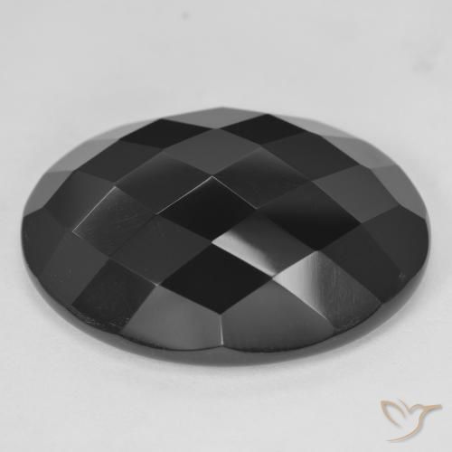 28.87ct 天然 黑色 缟玛瑙, 椭圆形, 不透明