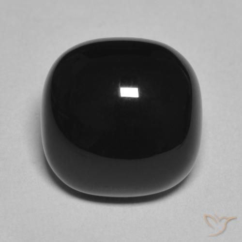 4.85ct 天然 黑色 缟玛瑙, 软垫, 不透明