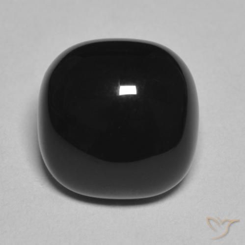 4.77ct 天然 黑色 缟玛瑙, 软垫, 不透明