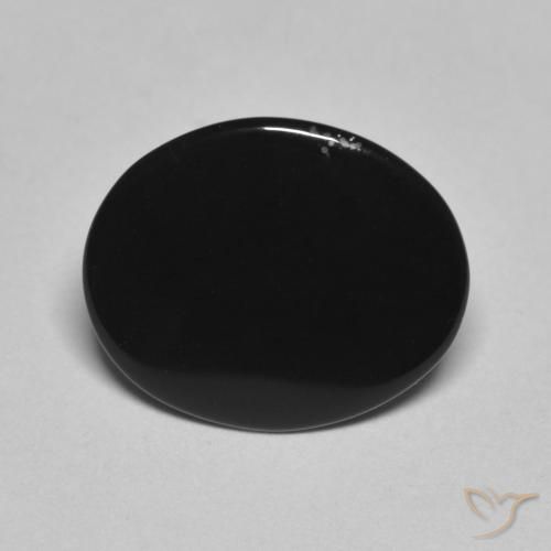 3.97ct 天然 黑色 缟玛瑙, 椭圆形, 不透明