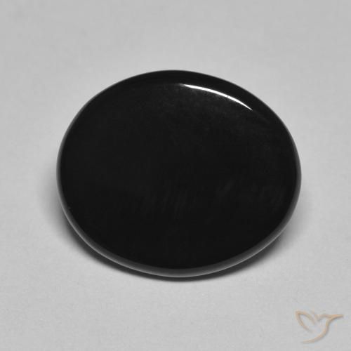4.26ct 天然 黑色 缟玛瑙, 椭圆形, 不透明