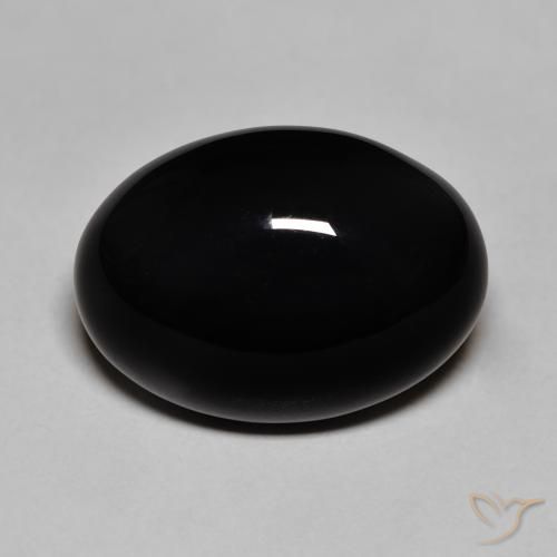 11.40ct 天然 黑色 缟玛瑙, 椭圆形, 不透明