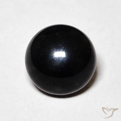 1.42ct 天然 黑色 缟玛瑙, 圆形的, 不透明