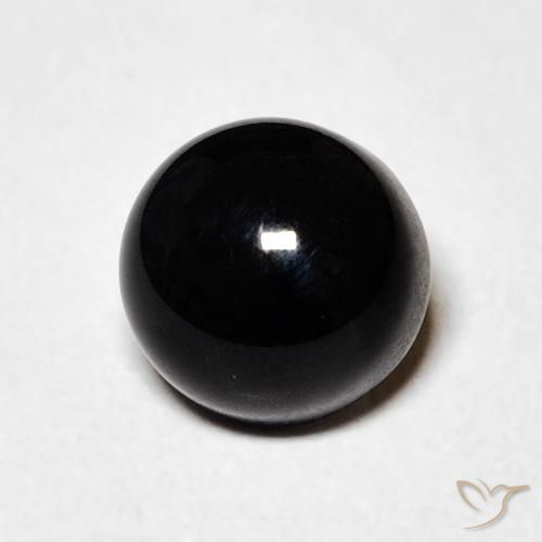 1.63ct 天然 黑色 缟玛瑙, 圆形的, 不透明