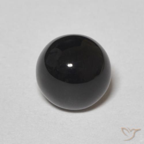 1.03ct 天然 黑色 缟玛瑙, 圆形的, 不透明