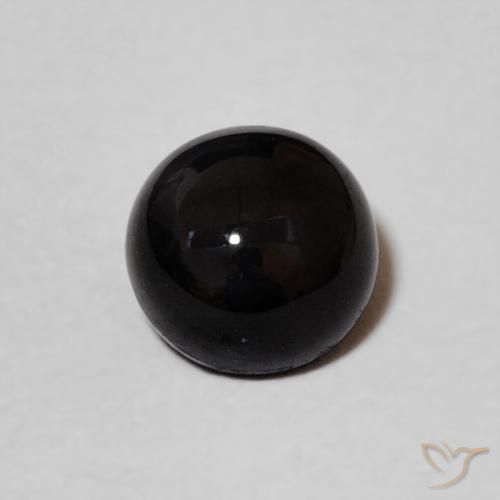 1.03ct 天然 黑色 缟玛瑙, 圆形的, 不透明