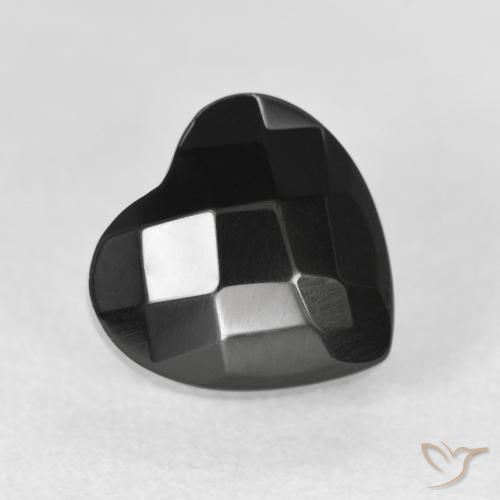 4.46ct 天然 黑色 缟玛瑙, 心形, 不透明