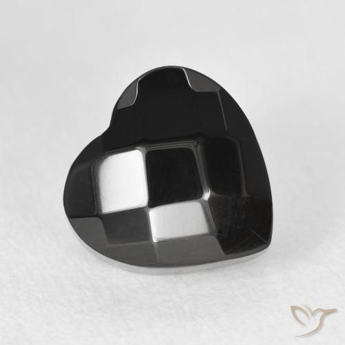 4.20ct 天然 黑色 缟玛瑙, 心形, 不透明