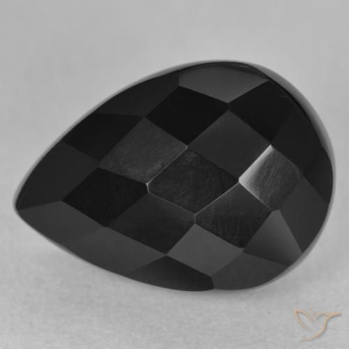 9.82ct 天然 黑色 缟玛瑙, 梨形, 不透明