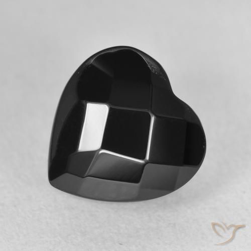 4.50ct 天然 黑色 缟玛瑙, 心形, 不透明