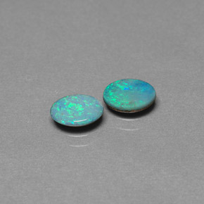 克拉天然蛋白石双峰，椭圆形切割，不透明