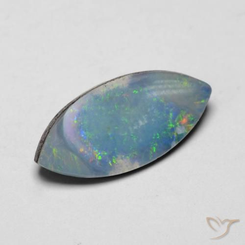 1.97克拉天然蛋白石双峰，榄尖形，不透明