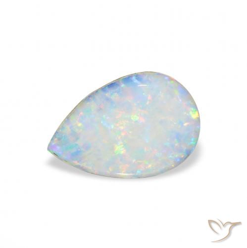 1.87ct 天然 彩色 蛋白石双峰, 梨形, 不透明