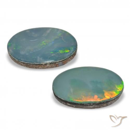 2.05克拉天然蛋白石双峰，椭圆形，不透明