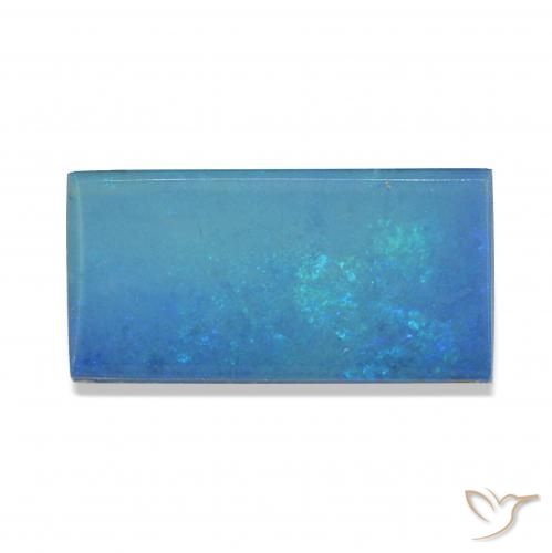 3.82ct 多色蓝色 蛋白石双峰, 狭长方形, 不透明