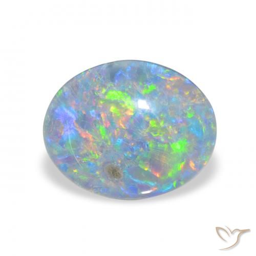 2.31ct 天然 彩色 蛋白石三重奏, 椭圆形, 不透明