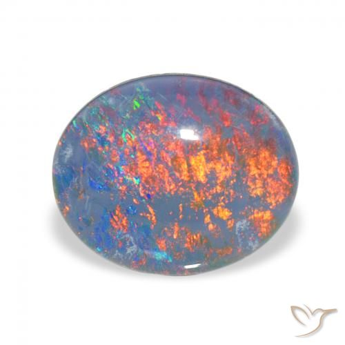 3.01ct 天然 彩色 蛋白石三重奏, 椭圆形, 不透明