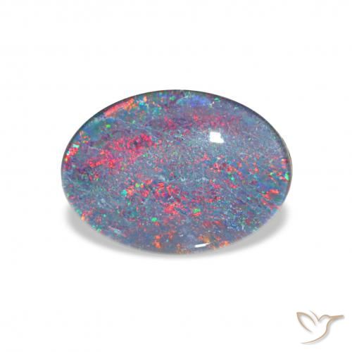 3.74ct 彩色 蛋白石三重奏, 椭圆形, 不透明