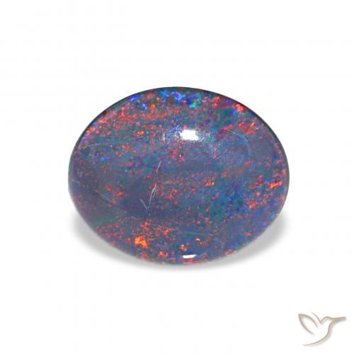 2.40ct 彩色 蛋白石三重奏, 椭圆形, 不透明