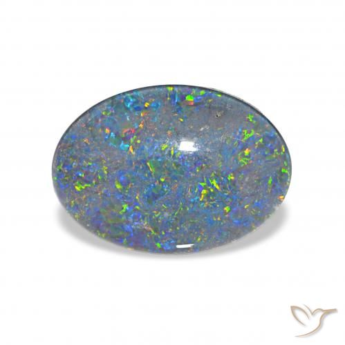 3.70ct 彩色 蛋白石三重奏, 椭圆形, 不透明