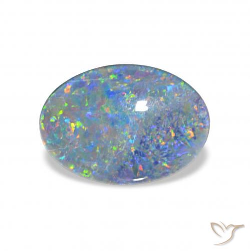 3.36ct 彩色 蛋白石三重奏, 椭圆形, 不透明