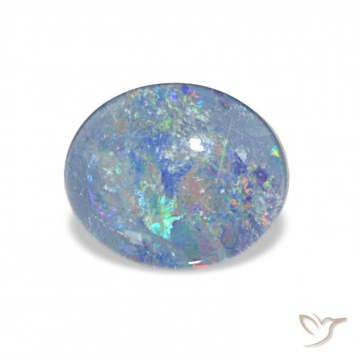 2.86ct 彩色 蛋白石三重奏, 椭圆形, 不透明