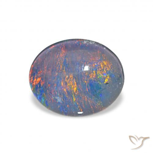 2.51ct 彩色 蛋白石三重奏, 椭圆形, 不透明