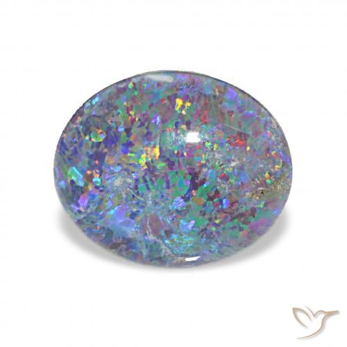 2.83ct 彩色 蛋白石三重奏, 椭圆形, 不透明