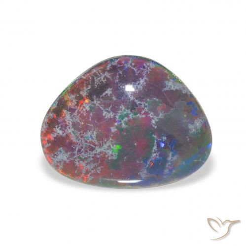 3.38ct 天然 彩色 蛋白石三重奏, 胖三角形, 不透明