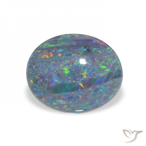 2.03ct 天然 彩色 蛋白石三重奏, 椭圆形, 不透明